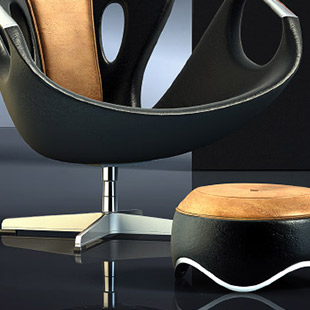 Grafika 3D Fotel